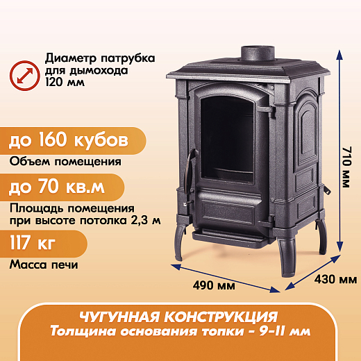 02 Печь камин FireWay Bruno I 2000х2000